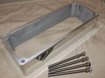 Injector Hat Spacer  2" Polished Aluminum  Straight up - Bugcatcher- Birdcatcher